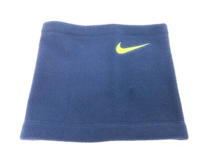 NWOT NIKE Juventud Vellón Unisex Cuello Color Calentador Color Azul Marino / Verde Voltio ~ OSFM - Imagen 1 de 6