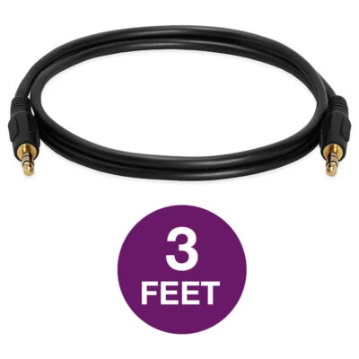 3.5mm Cable AUX Headphone Male to Male Car Stereo Audio Cord iPhone Samsung LOT - Image 1 of 4