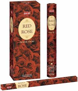 Precious Red Rose Incense Masala Sticks Pack of 6 Essences 120 Sticks