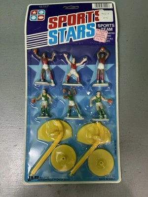 BASKETBALL Sports Stars Ja-Ru Vintage 1989 NEW Toy Action Figures Cake Topper - Image 1 of 4