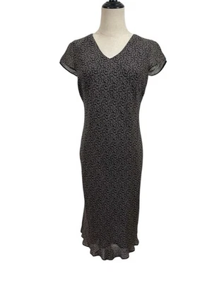 Vestido Midi Floral Negro Pequeño Sofisticado Años 90 De Colección 6 Grunge Caprichoso Hada Foto 1 de 4