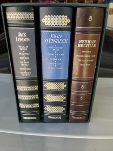 American Classic Collection 3 Vol John Steinbeck Herman Melville Jack London - Imagen 1 de 15
