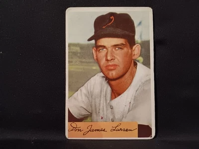 Usado.  Muy buen estado.  Bowman 1954 - Don Larsen #101 (RC) Foto 1 de 2