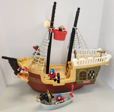 Fisher Price 1994 Gran Aventura Barco Pirata Juego Casi Completo + Caja Foto 1 de 4