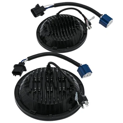 Kit de faros LED redondos de 7" para Jeep CJ7 Wrangler TJ JK LJ 1976-2015 lente transparente Foto 1 de 4