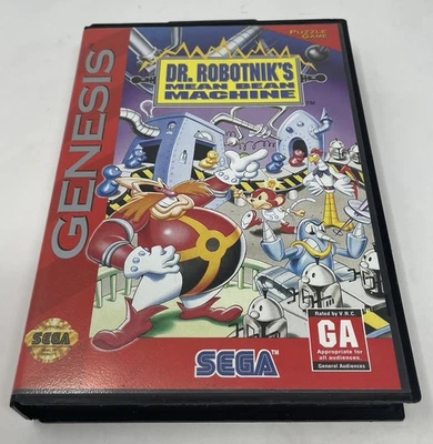 Dr. Robotnik's Mean Bean Machine (Sega Genesis, 1993) Complete CIB Tested - Image 1 of 4
