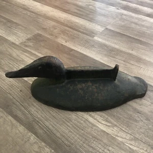 Antique Solid Cast Iron Loon Duck Boot Scraper Primitive Victorian Hubley Era - Picture 1 of 13