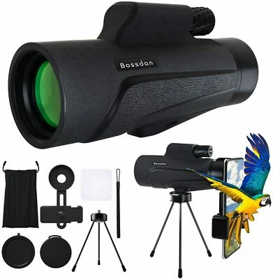 Bossdan 12×50 Monocular Telescope for Smartphone Holder-Portable Handheld Tripod - Image 1 of 4