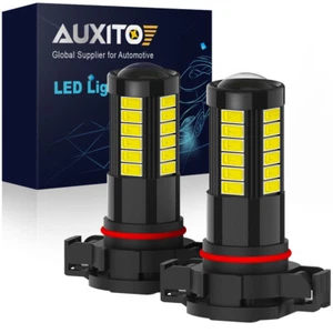 AUXITO PSX24W 2504 Super Bright LED Fog Driving Light Bulbs White 6000K EH - Picture 1 of 10