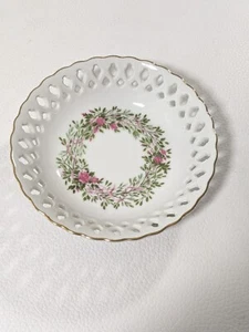 Plato Baratija Avon 6" Redondo Blanco Porcelana Rosas Club del Presidente Feliz Cumpleaños - Imagen 1 de 8