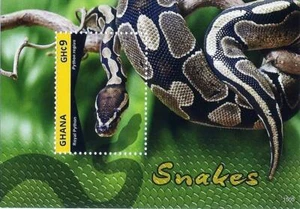 👉 GHANA = REPTILES / SNAKES S/S MNH ANIMALS - Imagen 1 de 2