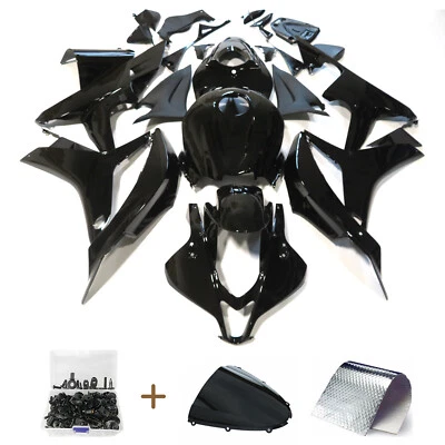 Glossy Black Fairing Kit for Honda CBR600RR 2007 2008 ABS Injection + Bolts Set - Image 1 of 4