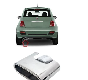 Endrohr Auspuffblende V2A Edelstahl in Chrom für Fiat 500 Bj. 2007-2020 AB_500 - Bild 1 von 6