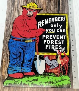 Letrero resistente a la intemperie Smokey the Bear Prevent Wild Fires Cabin Forest Service - Imagen 1 de 2
