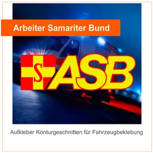 ASB Arbeiter Samariter Bund, reflektierende oder normaler Aufkleber - Bild 1 von 1