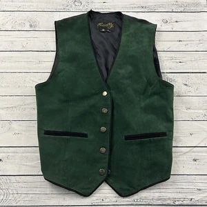 Scully Snap Button Suede Vest Women's Small Green - Picture 1 of 7