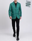 RRP€650 BROOKS BROTHERS Quilted Jacket Size M Green Lightweight Notch Lapel 