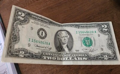 US 2 Dollar Bills, 1976 & 2003 Series and US Coins - Image 1 of 4