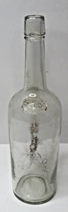 Antigua botella de whisky transparente vintage Grommes And Ullrich #US31 - Imagen 1 de 10