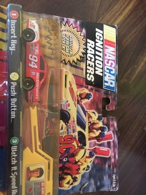 1997 TOY BIZ NASCAR IGNITION RACERS MCDONALD'S BILL ELLIOTT #94 CAR W/KEY - NEW - Image 1 of 4