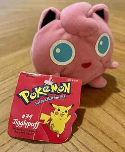 De colección Hasbro Nintendo Pokemon #39 Jigglypuff Bolsa de Frijoles Peluche Nuevo con Etiquetas 1998 4" J1 - Imagen 1 de 4