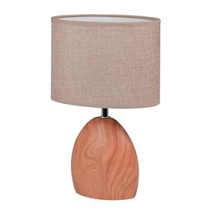 Honsel Tischleuchte Hill Braun Rustikal Keramik Stoff Tischlampe LED geeignet - Bild 1 von 1
