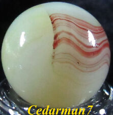 Cedarman7; Outstanding Vintage 5/8" Near Mint Akro Agate Oxblood Patch Marble!