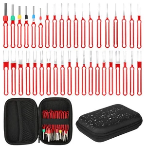 39Pcs Terminal Removal Tool Kit Car Wire Connector Pin Release Extractor Puller - Foto 1 di 7