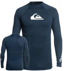 All Time blue denim Lycra manches longues UPF50 QUIKSILVER rashguard EQYWR03034 - Imagen 1 de 1