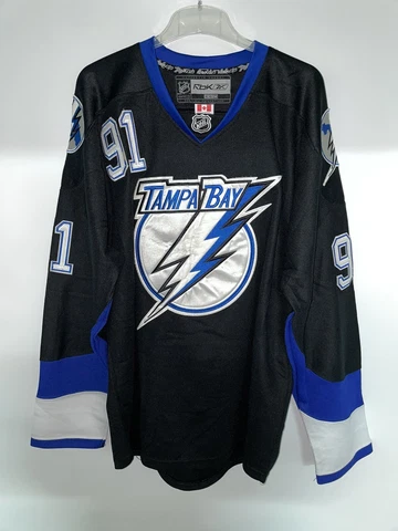 Reebok Steven Stamkos Tampa Bay Lightning Bolts NHL Jersey Black Large Cover