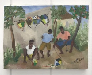 Original Haitian Folk Art Painting By Reynald Joseph - Picture 1 of 6