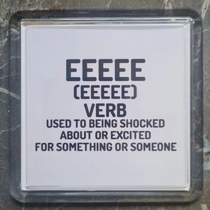 JUMBO NEWCASTLE UPON TYNE GEORDIE SAYING EEEEE FRIDGE MAGNET - Foto 1 di 1