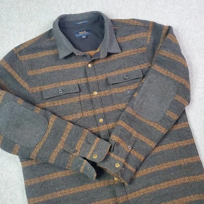 Chaqueta Roark Para Hombres XL Gris Marrón Rayas Calce Clásico RW493 Mezcla de Lana Parche en el Codo Foto 1 de 4