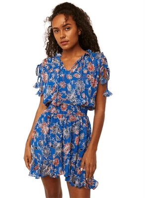 Nuevo con etiquetas Vestido Misa Los Angeles Dominique en Sirena Floral Volantes Mini Mediano $365 Foto 1 de 4