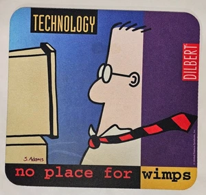 Vintage 90er Dilbert No Place For Wimps Mauspad Curtis - Bild 1 von 2