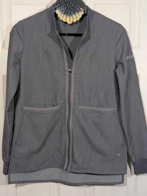 FIGS Bellery Scrub Jacket Womens XXS Technical Collection Full Zip Gray - Image 1 of 4