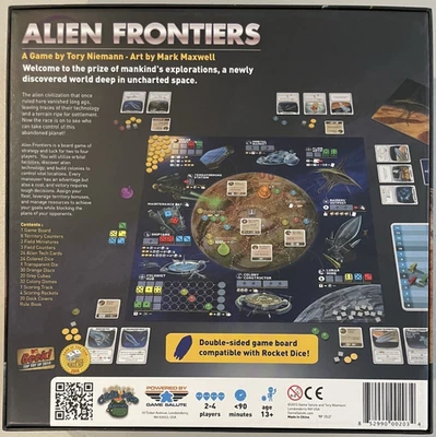 Juego de mesa Alien Frontiers con colonias de cúpula transparente y ayudas al jugador laminadas Foto 1 de 4