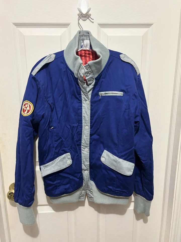 Chaqueta Bomber Zumba Crew Azul Invierno Talla Pequeña Foto 1 de 4