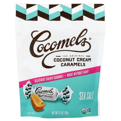 Crema de coco caramelos, sal marina, 3,5 oz (99 g) Foto 1 de 2