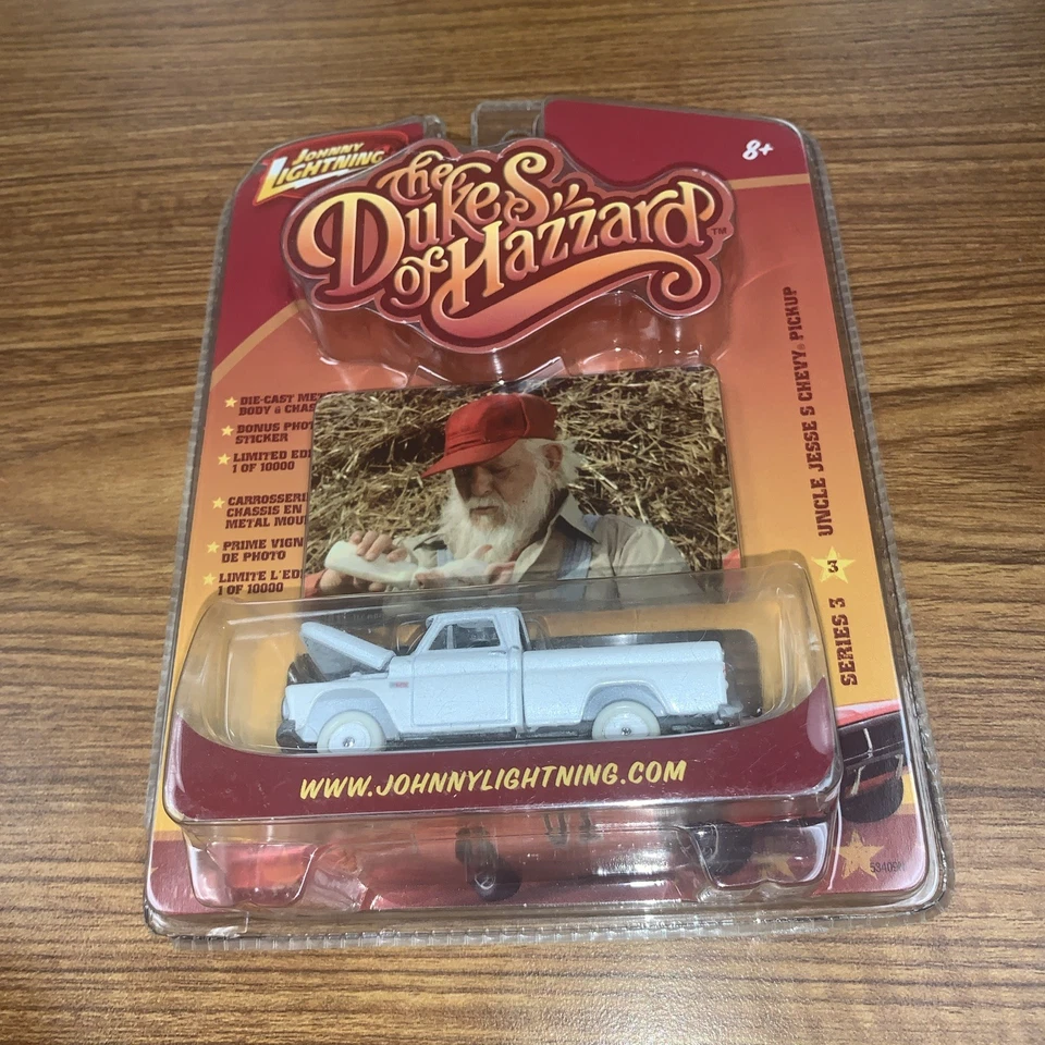 Johnny Lightning Dukes Of Hazzard Uncle Jesse's Chevy Pickup. White Lightning.  - Image 1 of 4