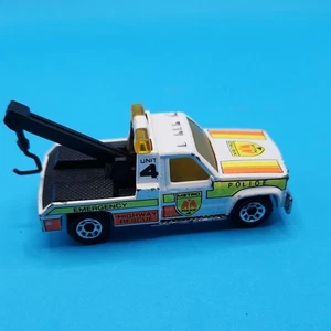 Matchbox 1987 GMC Wrecker Tow Truck Police - Picture 1 of 7
