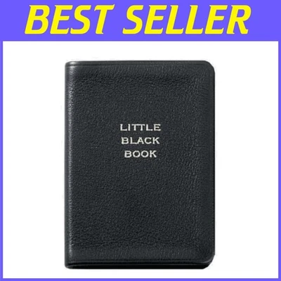 Little Black Book, Pocket-sized Leather Address Book, 3"x5" - Image 1 of 4