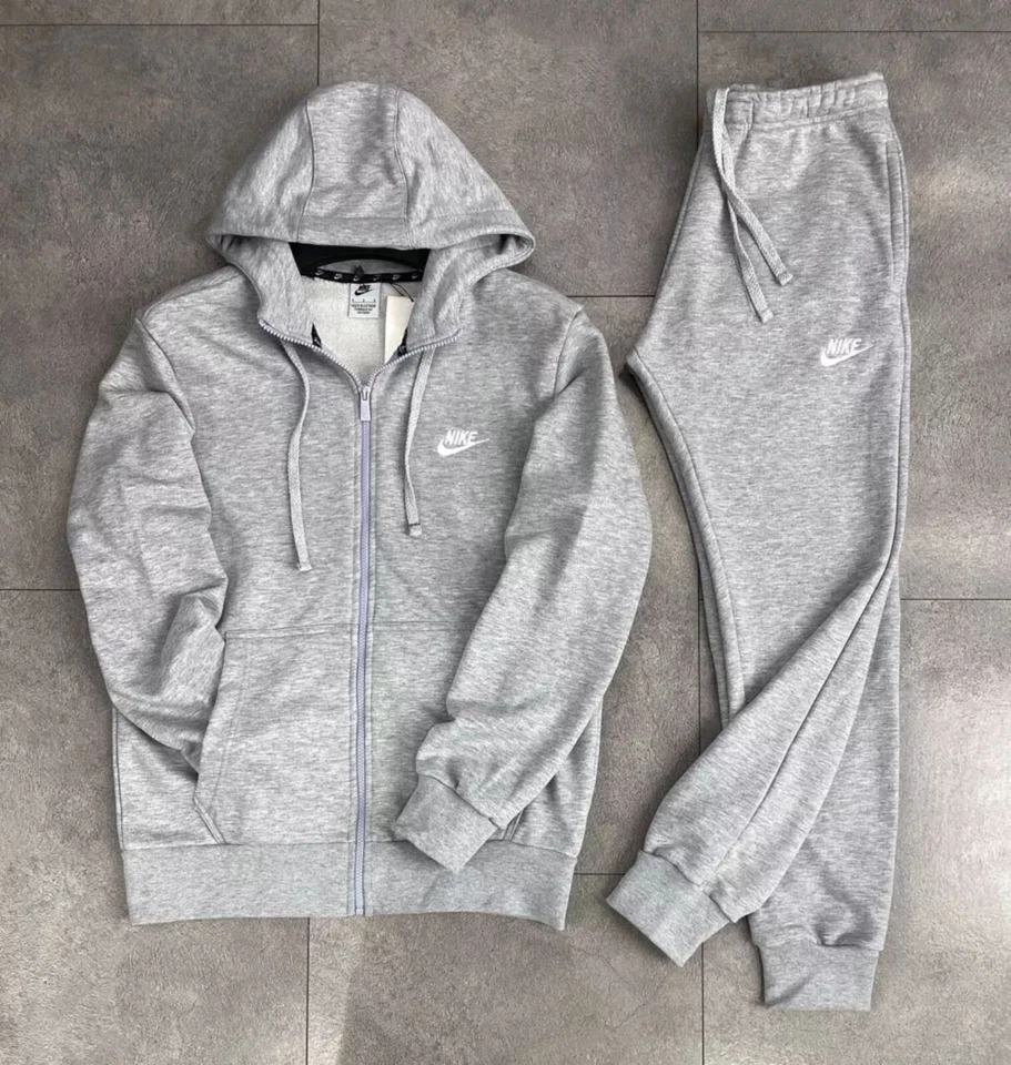 Men's Nike Hooded Front-Zip Cotton Fleece 2 Pieces Nike Tracksuit set - Image 1 of 4