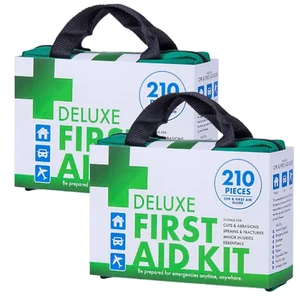 2x 210PCS EMERGENCY FIRST AID KIT Medical Travel Set Workplace Office ARTG BULK - Picture 1 of 5