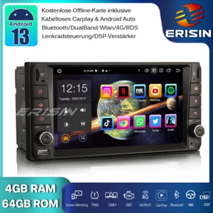 64GB DAB+Android 13 Autoradio CarPlay Navi OBD BT Toyota Corolla RAV4 Vios Hilux - Bild 1 von 22