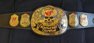Smoke Skull Heavyweight Wrestling Champion Gürtel Replica 4mm Zink Echtleder - Bild 1 von 3