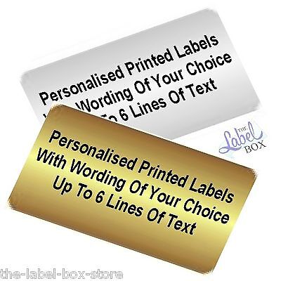 Personalised Gold Or Silver Pre Printed Small Sticky Address Labels Stickers • 1.98£