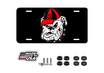 Georgia Bulldogs, License Plate New Car Tag Metal Aluminum, USA, Black - Image 1 of 4