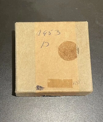 JUEGO DE PRUEBA DE PLATA 1953 CON CAJA ORIGINAL Y CELOFÁN Foto 1 de 4