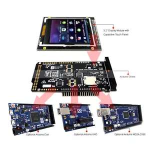 3.2"inch TFT LCD Capacitive Touch Shield for Arduino Due,MEGA 2560,Uno w/Library - Bild 1 von 4